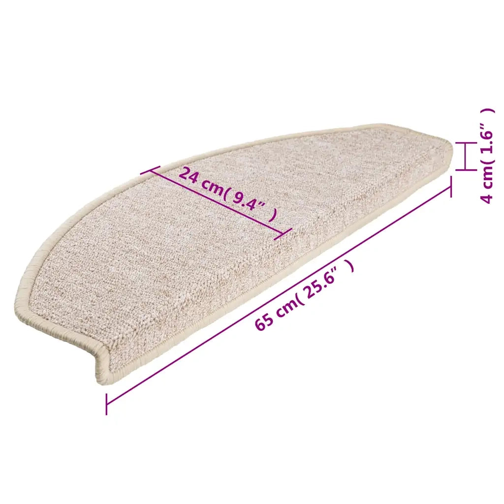Tappetini per scale 10 pz 65x24x4 cm tortora semicircolari grandi 149763