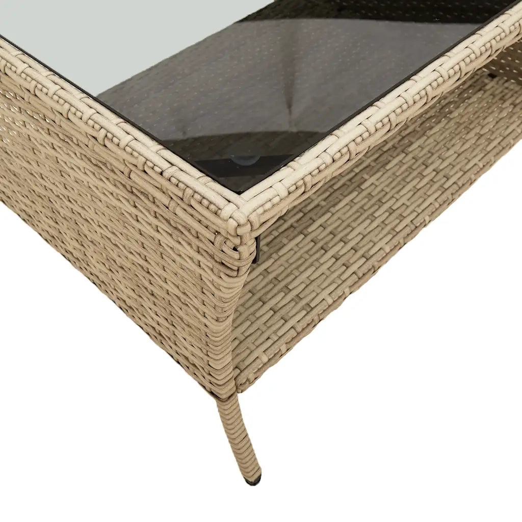 Set Divano da Giardino 6 pz con Cuscini Beige in Polyrattan 3324580