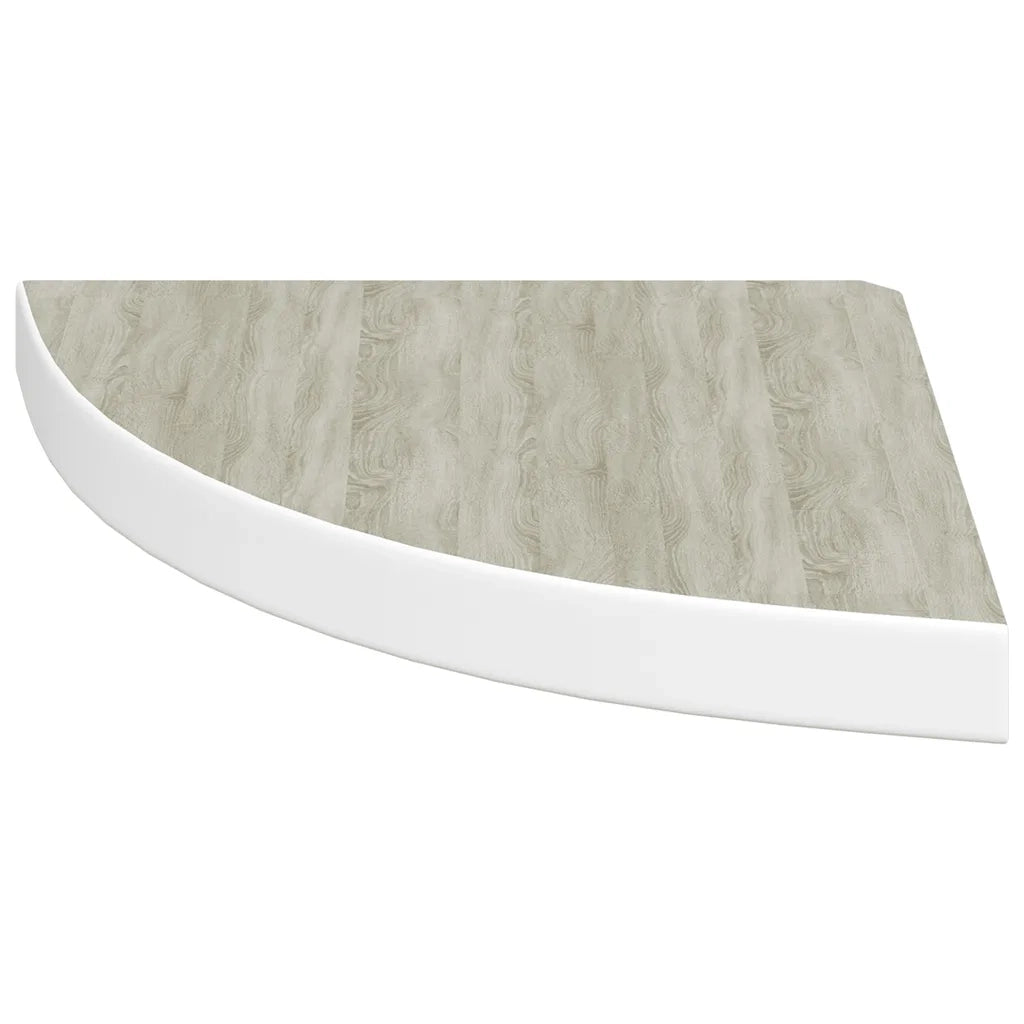Mensole Angolari 4 pz-Scaffale a parete Rovere e Bianco 35x35x3,8 cm in MDF