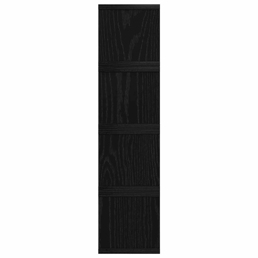 Rack per Stoccaggio CD 4 pz Rovere Nero 40 x 17 x 17 cm 8012711