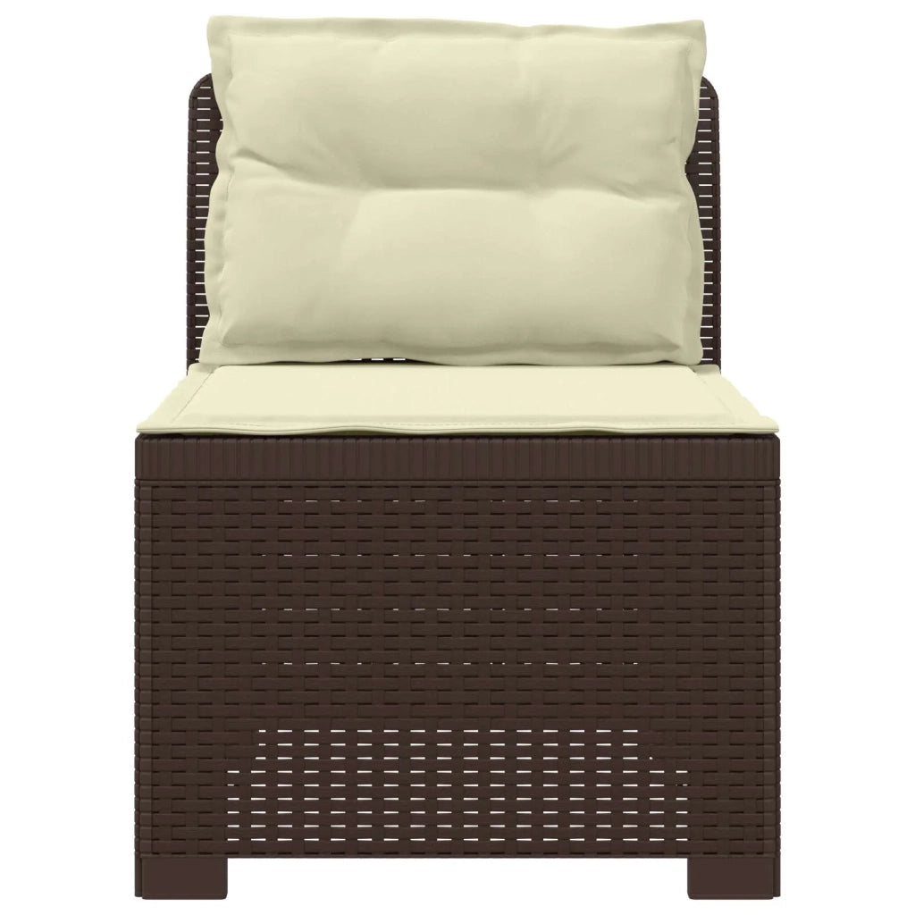 Divano da Giardino a 1 Posto con Cuscini Aspetto Rattan PP 8011800