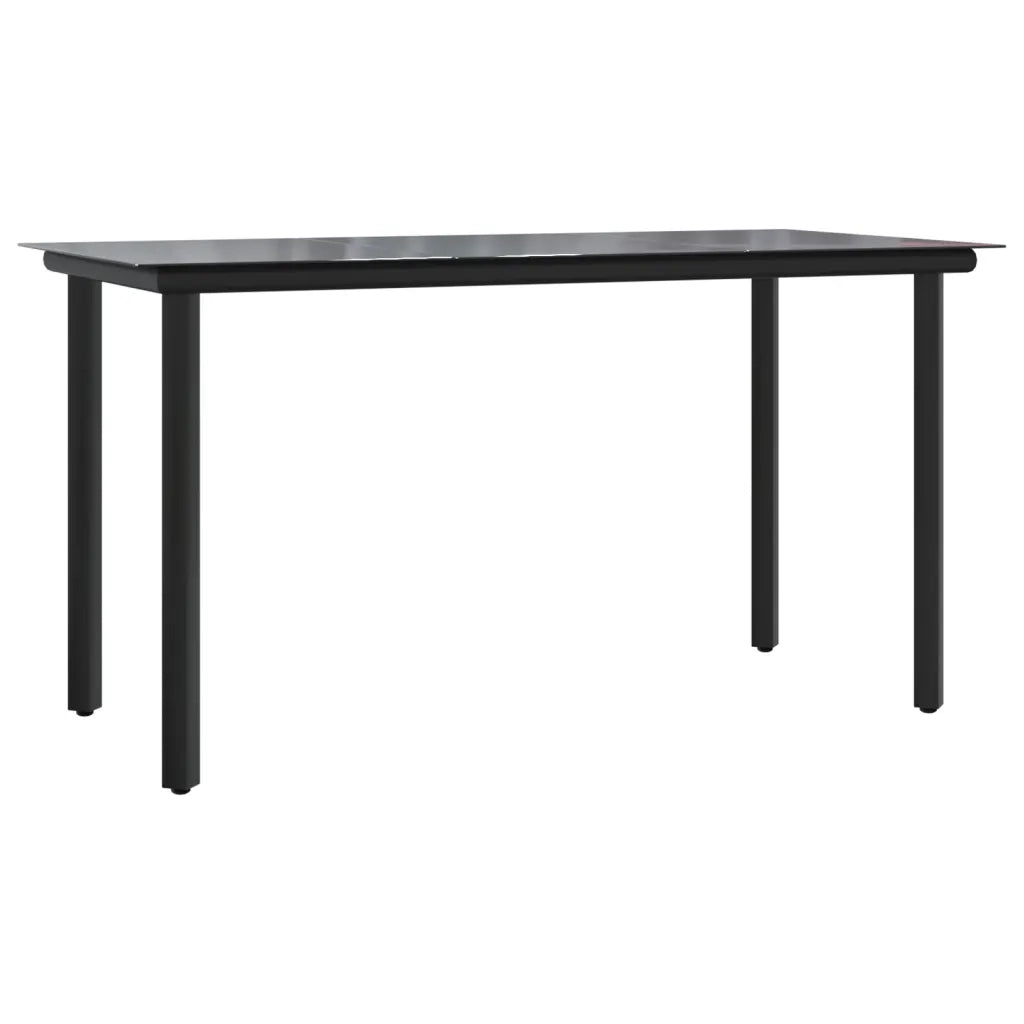 Set Pranzo da Giardino 5pz con Cuscini Grigio Chiaro Polyrattan