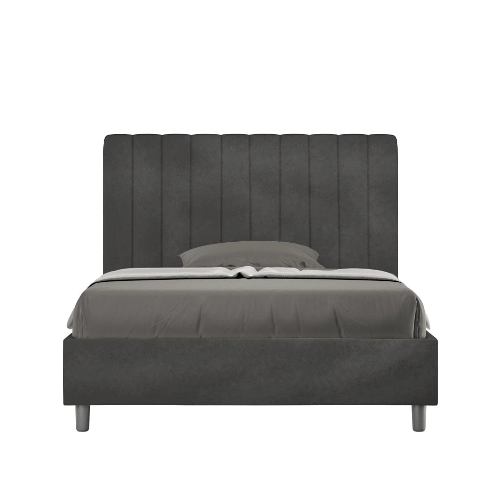 Letto 1 Piazza e Mezzo 120x190 cm con Rete Agueda Grigio