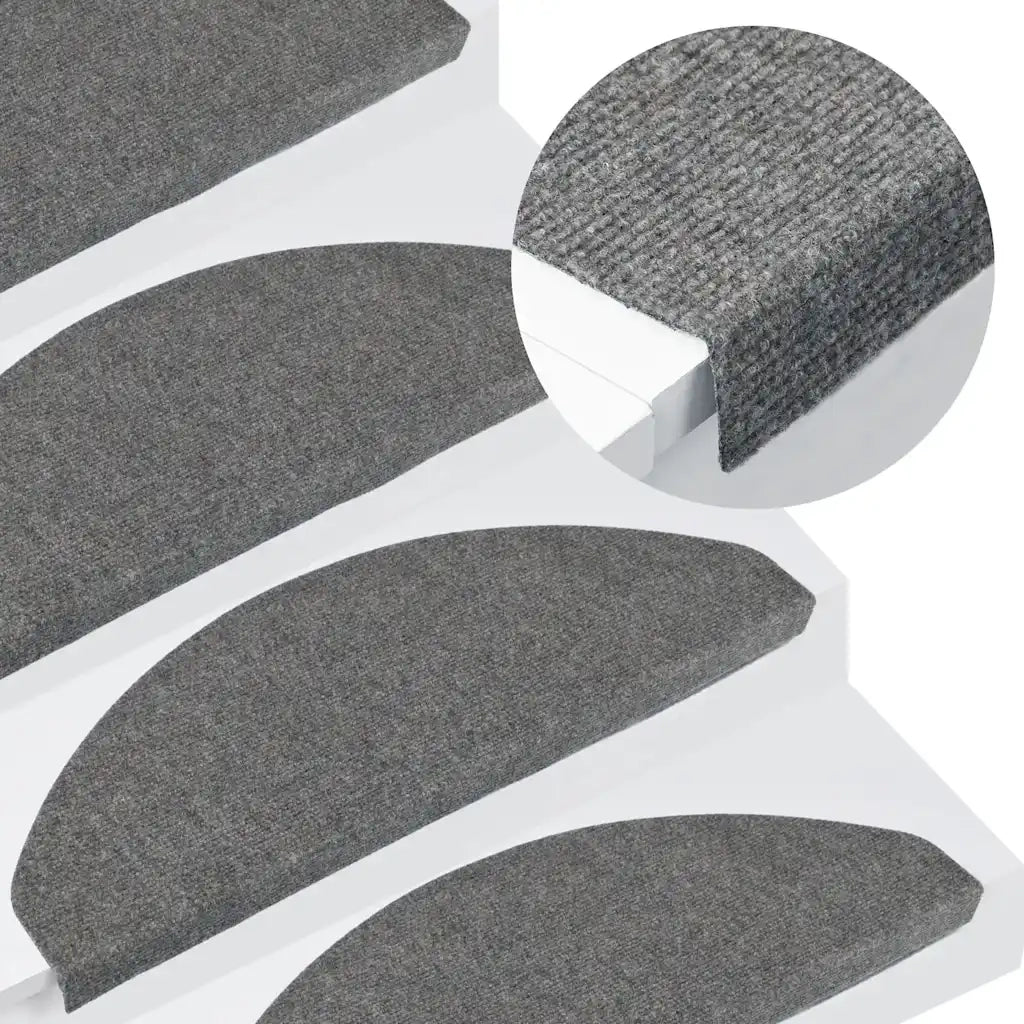 Tappetini Autoadesivi per Scale 15 pz | Gradini per Scale 65x22,5x3,5 cm Grigi