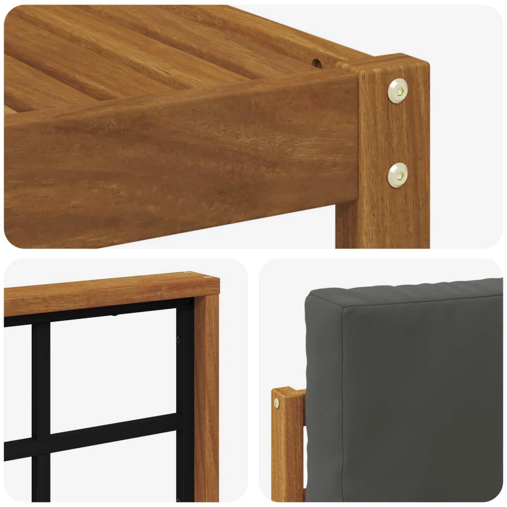 Set di divani da esterno con cuscino 7 pcs Naturale e Antracite 3366090