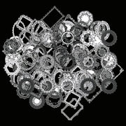 Etichette trasparenti adesive 180 pezzi - acqua resistente - PET - scrapbooking - diverse misure - dimensioni flessibili