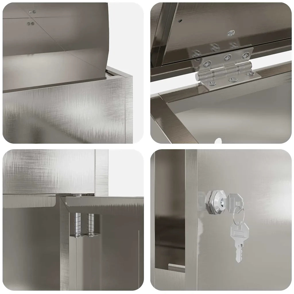 Cassetta per pacchi con archiviazione Argento 47,5 x 38 x 59 cm 874944