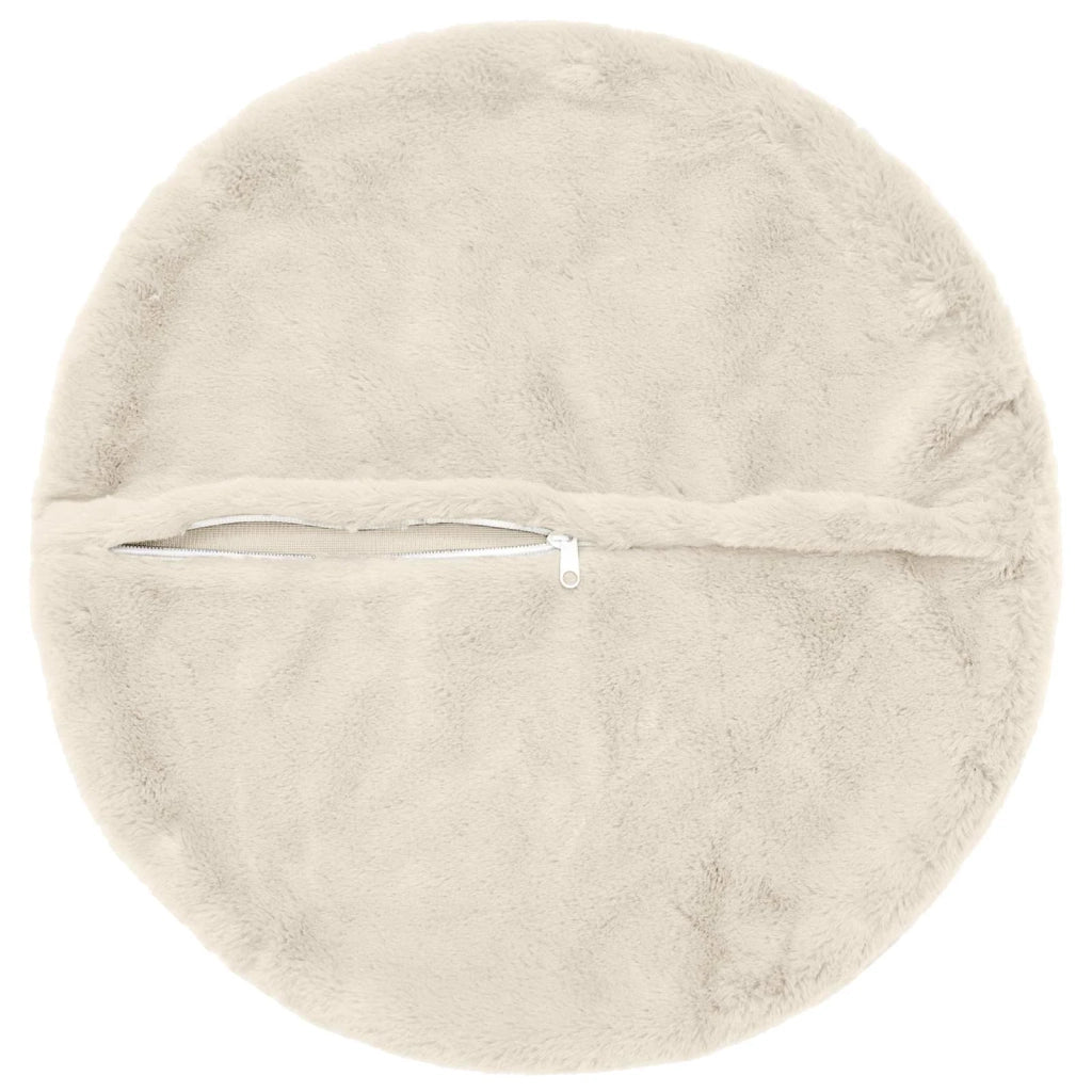 Federa 2 pz HEERLEN Bianco Ø 60 cm Pelliccia di Coniglio Finta 923117