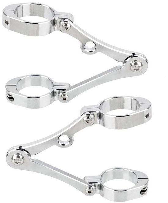 Supporto Lampo Adattabile in Alluminio - Idoneo per 39-41 mm Forcelle - Duraturo - Resistente - Resistente agli Urti - Paraurti Lampo