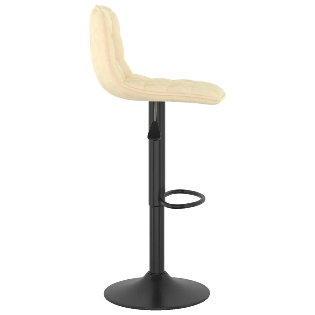 Sedie da Bar 2 pz Crema in Velluto 333990