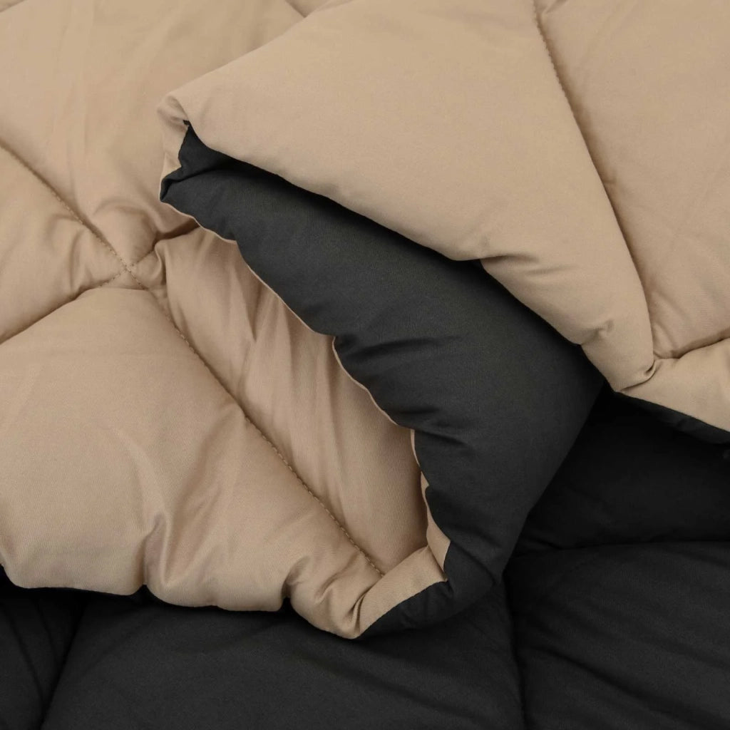 Duvet Invernale Nero e Talpa 200 x 240 cm Microfibra 42025732