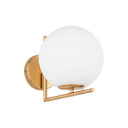 Applique Mondo Italux ottone sfera bianca 1xE27 11W