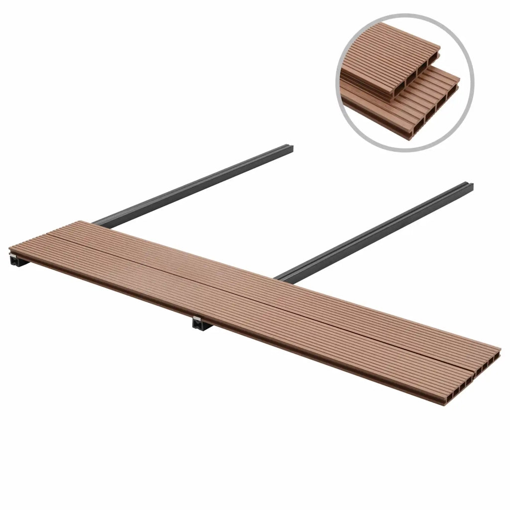 Pavimento da Deck 108 pcs Marrone WPC 3444703