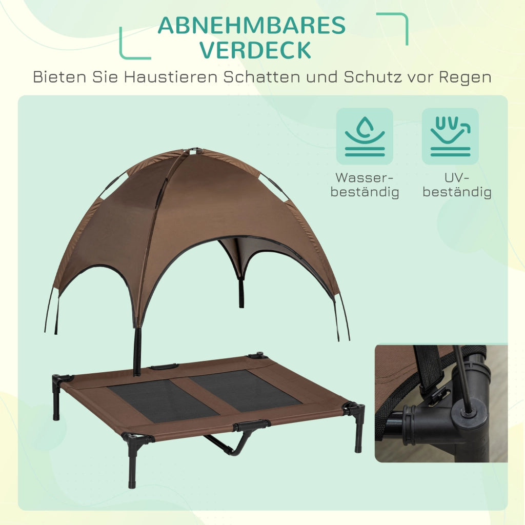 Cuccia per Cane con Baldacchino ¨C Minimal ¨C Grigio 92x76x90 cm