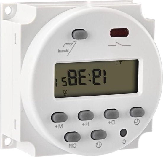 Timer digitale LCD programmabile per tutta la settimana corrente continua 12 V 16 A SPST