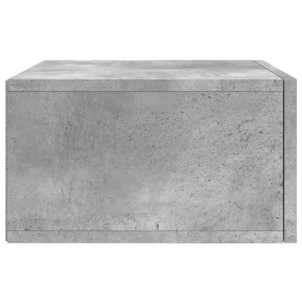 Set di 2 Comodini | Armadio da Notte | Mobiletto da notte a Muro Grigio Cemento 35x35x20 cm