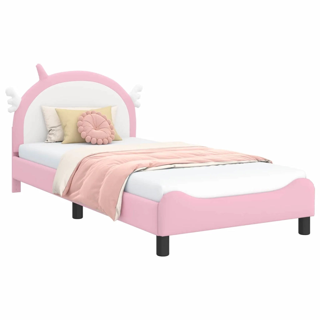 Struttura letto bambini con testata-Giroletto per bambini Rosa 90 x 200 cm PU 561000