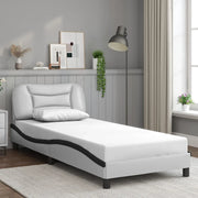 Giroletto senza Materasso Hvar Nero e Bianco 90x190 cm in Similpelle