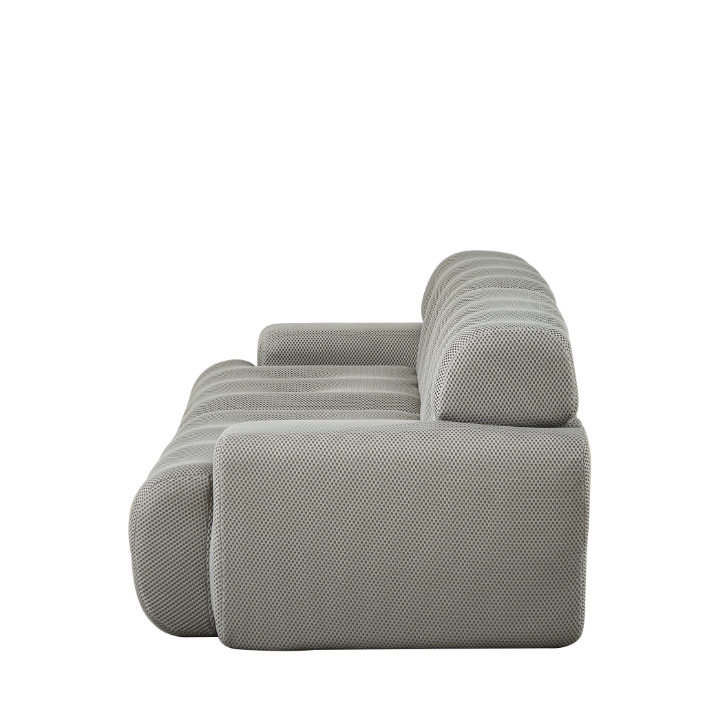Divano 2 Posti Cloud con Braccioli Larghi e Bottoni ¨C MINIMAL ¨C Grigio