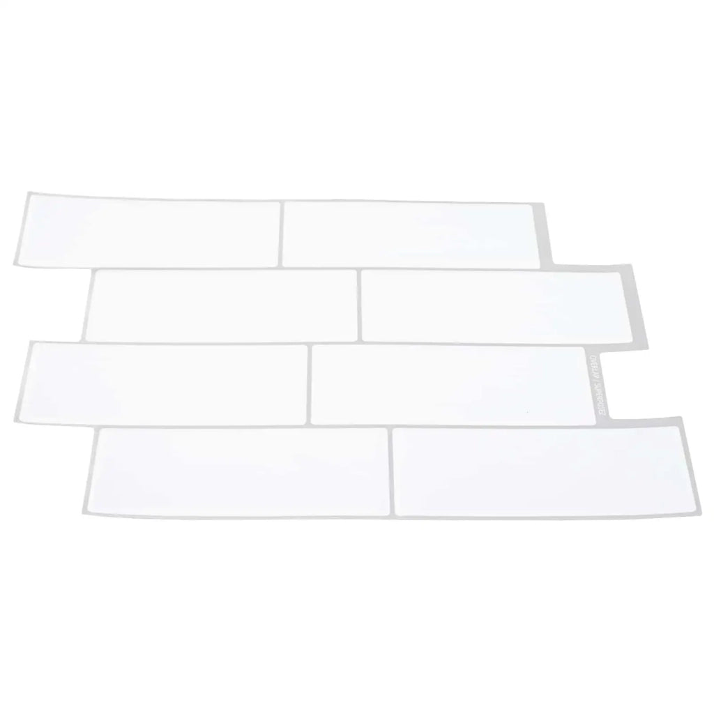 Piastrella subway 50 pz Bianco e Grigio 29 x 21 cm CFW9260181