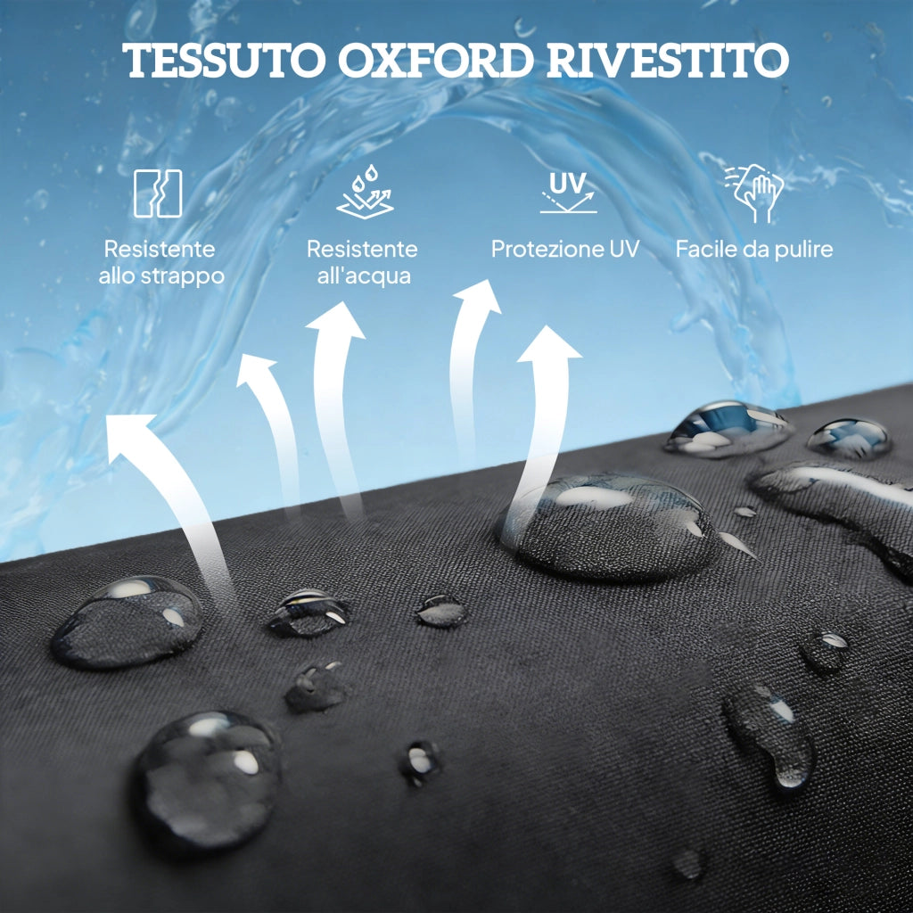Sdraio Pieghevole con Foro per Viso e Cuscini, in Acciaio e Tessuto Oxford