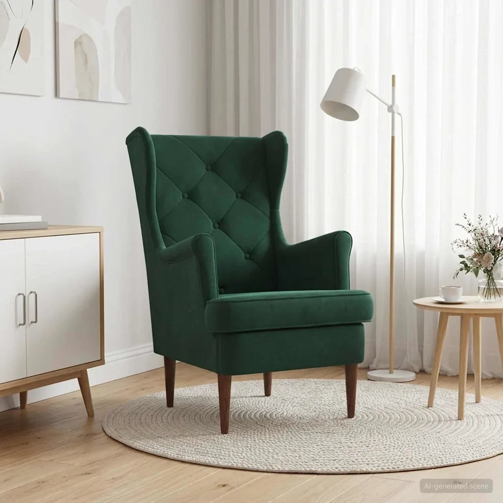 Poltrona Verde Scuro Velluto 42029909