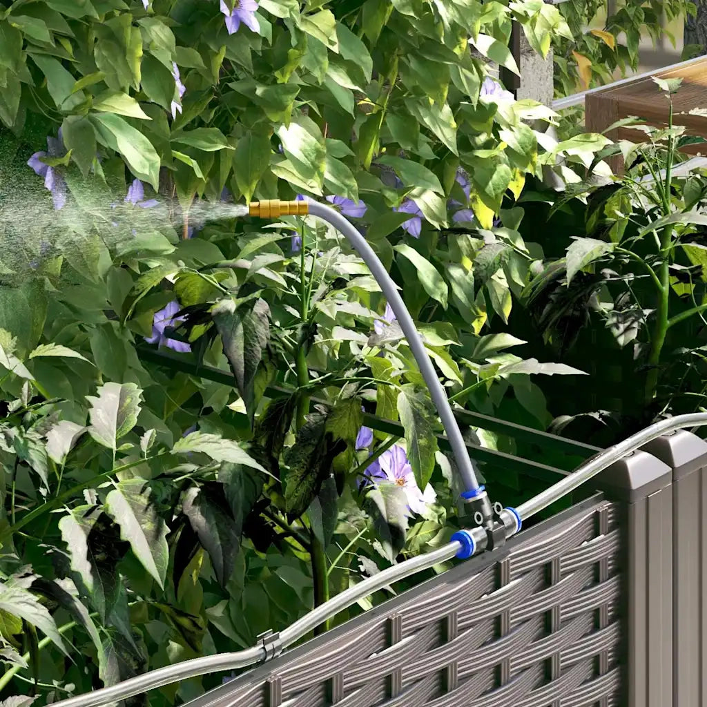 Vaso da giardino 3 pcs Marrone Plastica 42002831