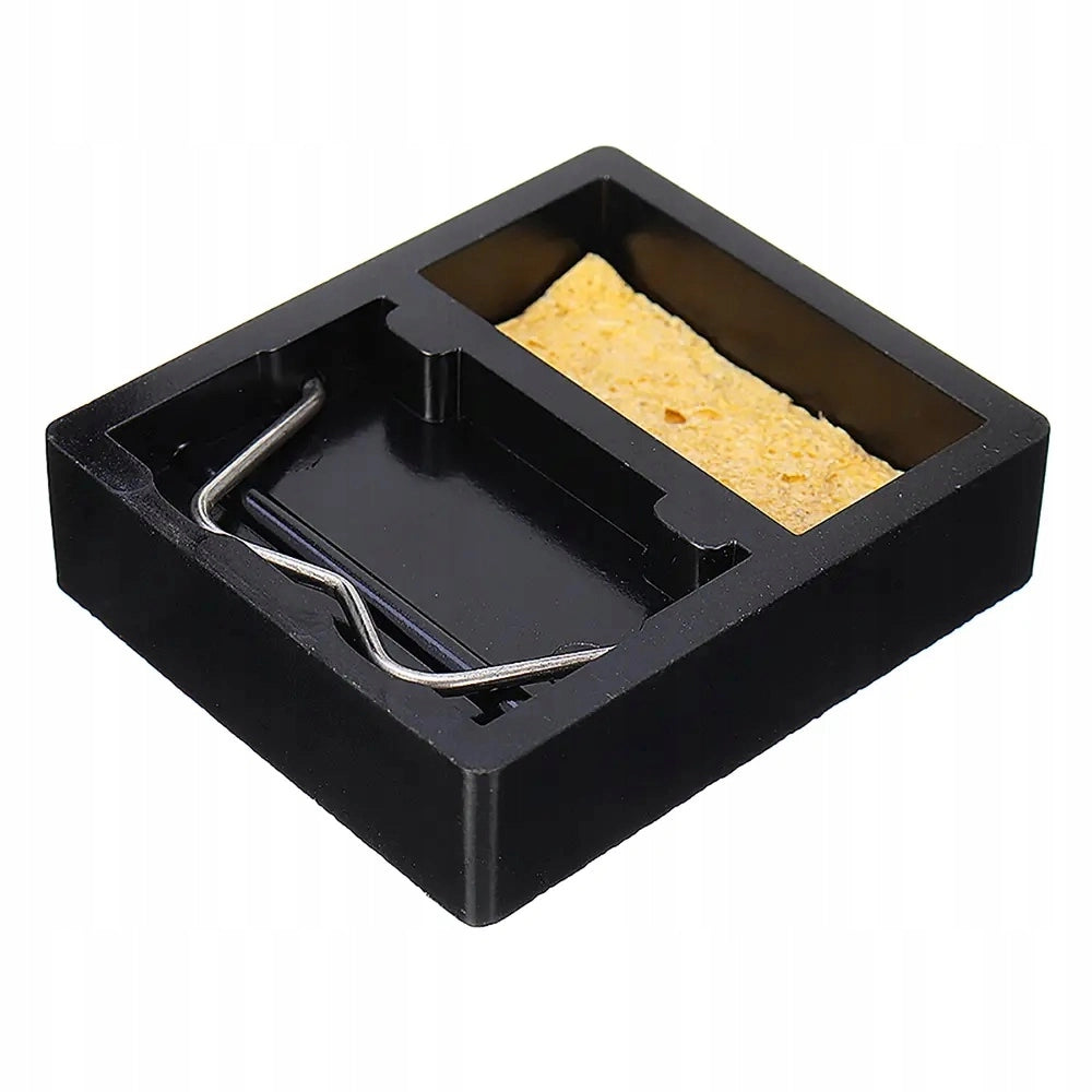 Supporto per Saldatore con Spugna – Design Minimalista, Base in Plastica e Metallo | Dimensioni Base 47x20mm