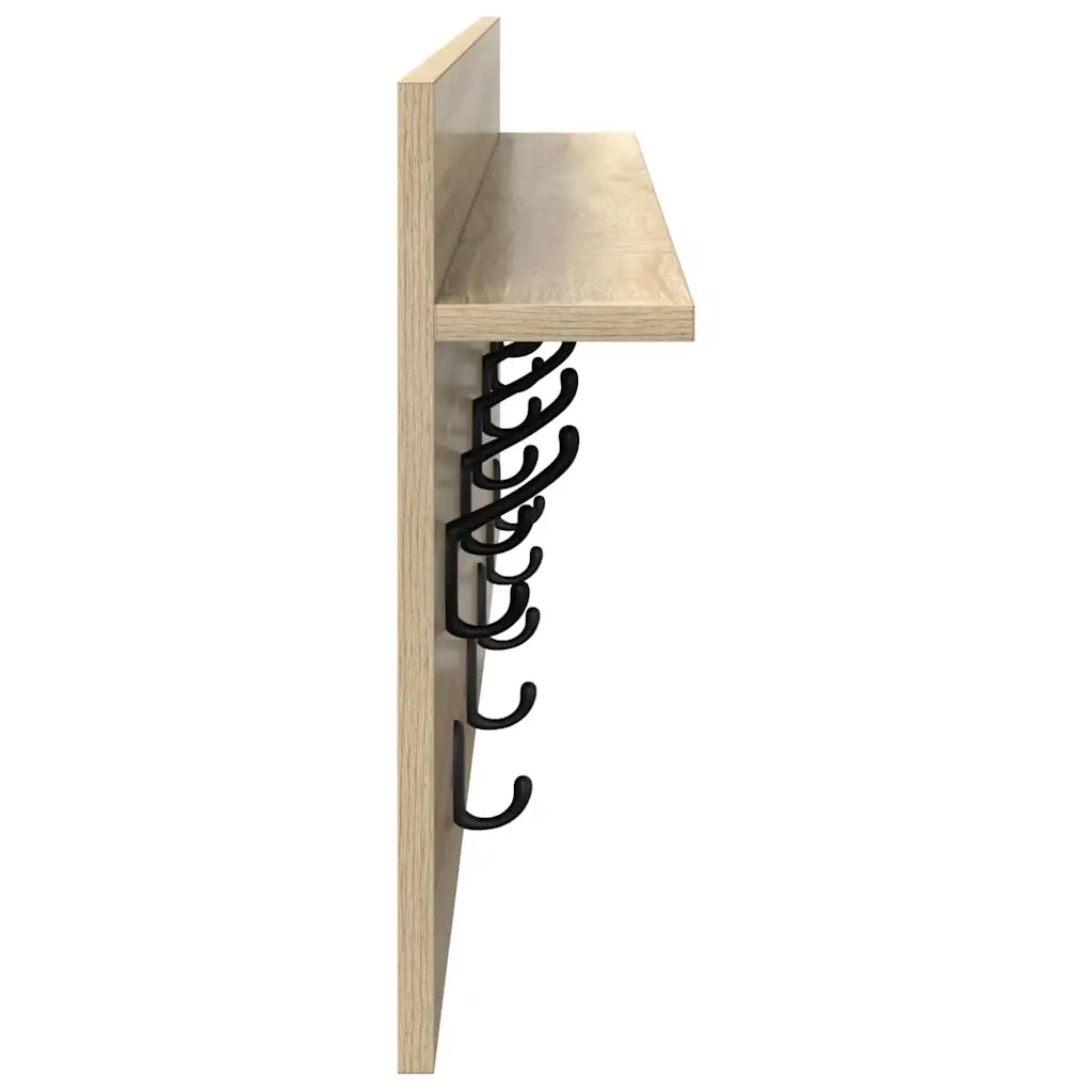 Appendiabiti a muro A parete Rovere Sonoma 100 x 40 x 12 cm 874445