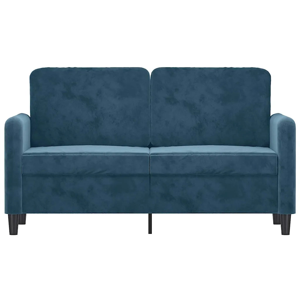 Divano | Divano da soggiorno | Sofa a 2 Posti Blu 120 cm in Velluto