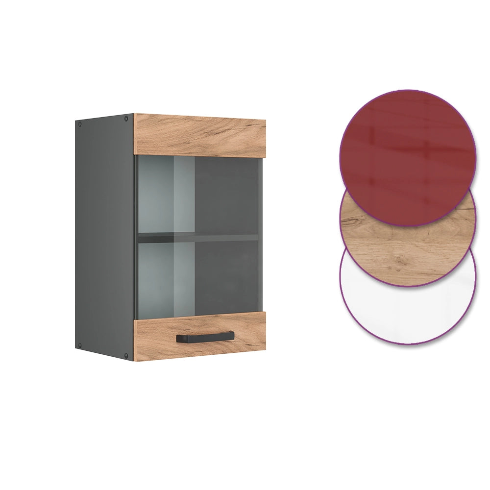 Vicco Mobile da cucina in vetro Quercia dorata 40 cm