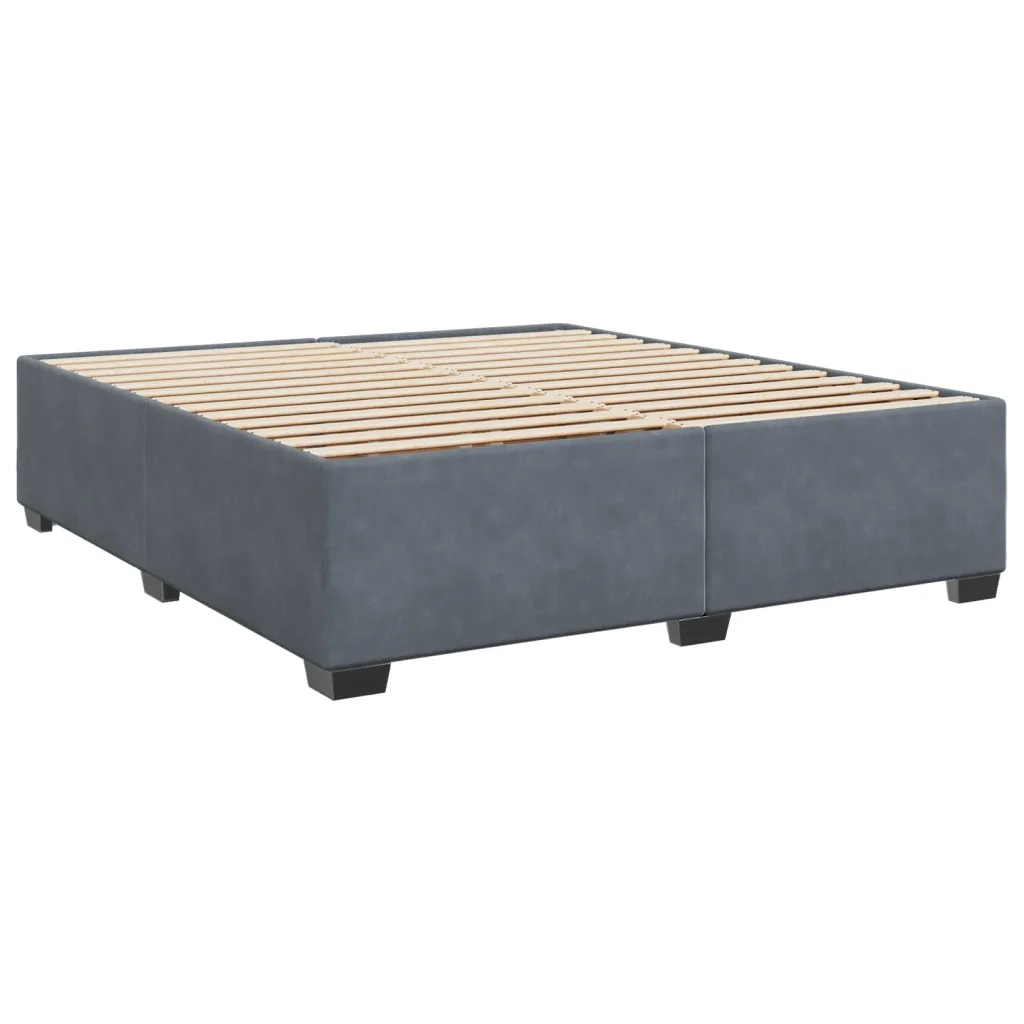 Giroletto senza Materasso Grigio Scuro 180x200 cm Velluto 3284650