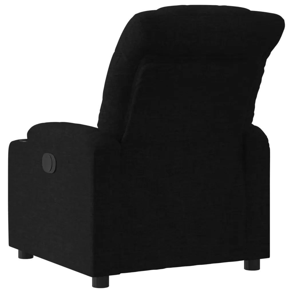 Poltrona Reclinabile in Tessuto Nero 374149