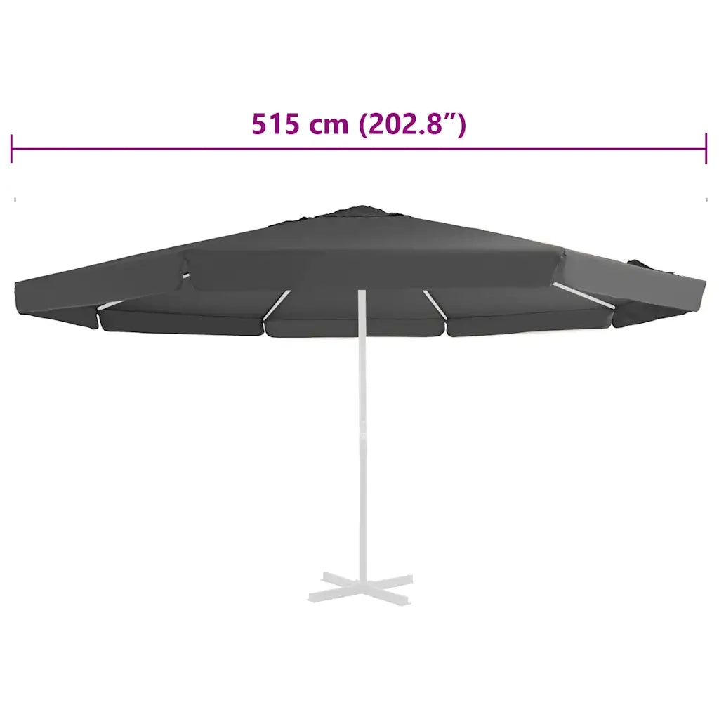 Telo di Ricambio per Tenda da Sole Antracite 515 cm 312540