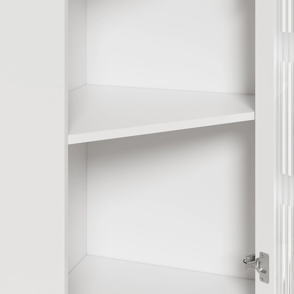 ARMADIO ANGOLO LED 63,5x124 cm Bianco in MDF