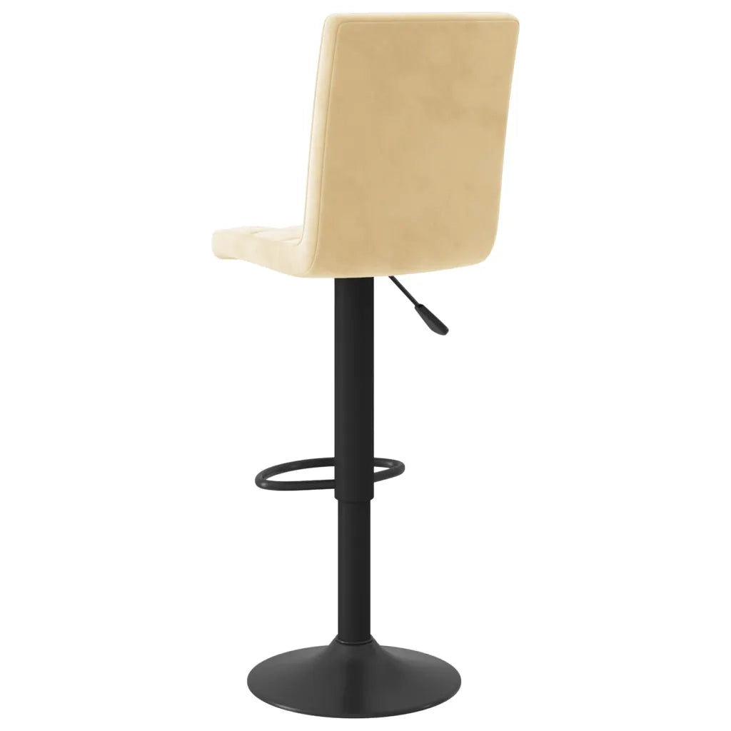 Sgabelli da Bar 2 pz Crema in Velluto 335762