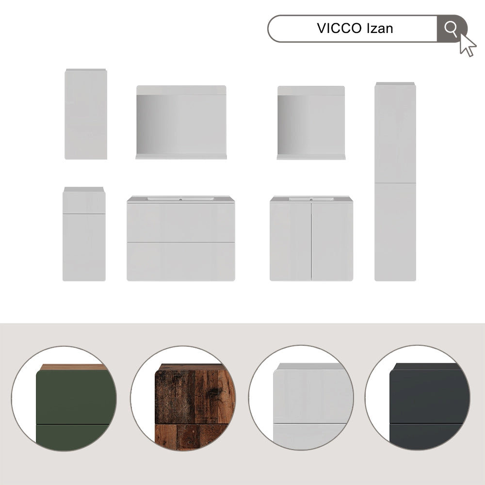 Vicco Set di mobili da bagno Oldstyle 2 pezzi