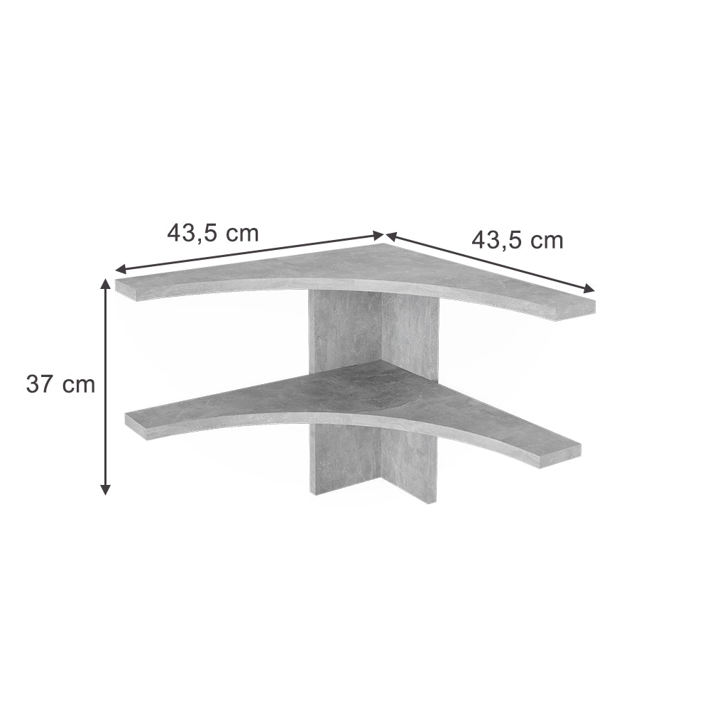 Vicco Libreria angolare da terra Calcestruzzo 43.5 x 37 cm