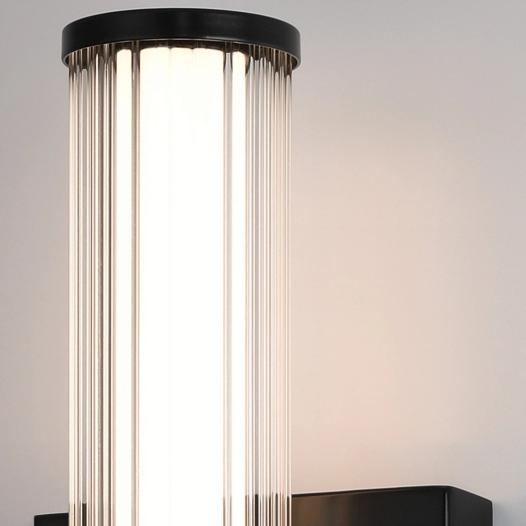 Applique LED esterna Fayton nera 35cm 14W 3000K IP44