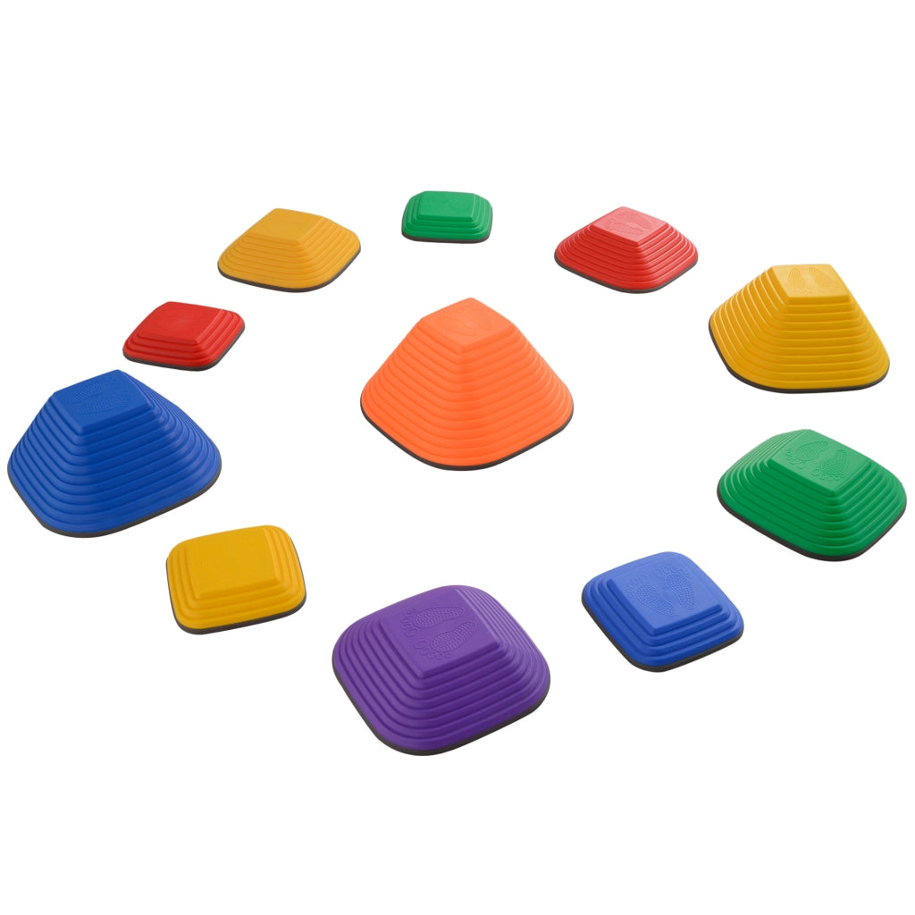 Set Tavoli a Scalini per Bambini ¨C Minimal ¨C Multicolore 11 Pezzi 33x25x8 cm