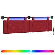 Testiera | Testata sospesa Con luce LED Rosso Vino Similpelle