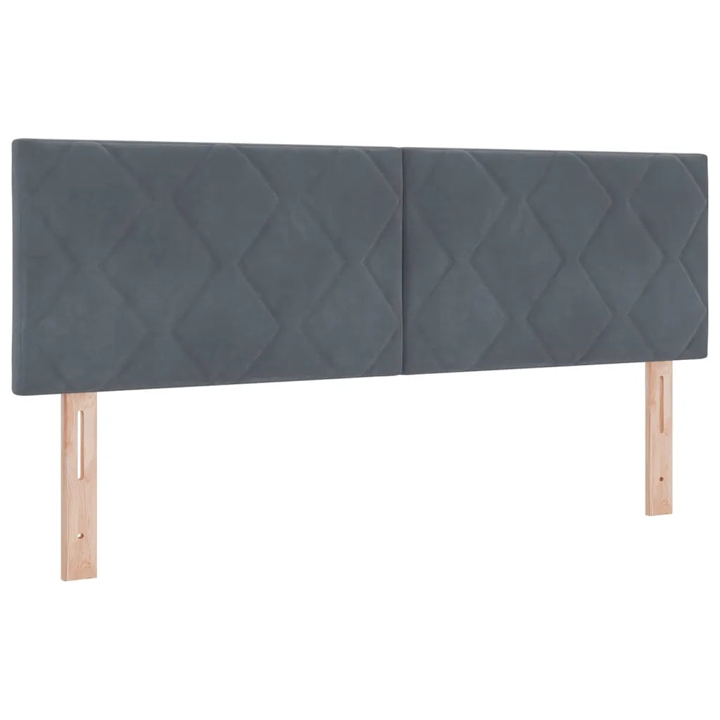 Letto a Sorgente LED con led Grigio scuro 140 x 200 cm Velluto 3342723