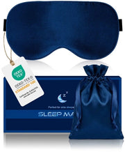 Maschera da sonno 100% biologica seta - Blocca la luce - Cintura regolabile - Progettata ergonomicamente - Respira - Soluzione di lusso per il sonno - Maschera da sonno