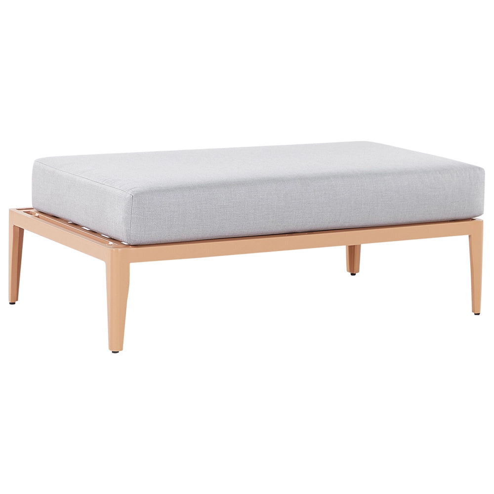 Set Divano da Esterno in Alluminio Beige a 6 posti Patio Moderno