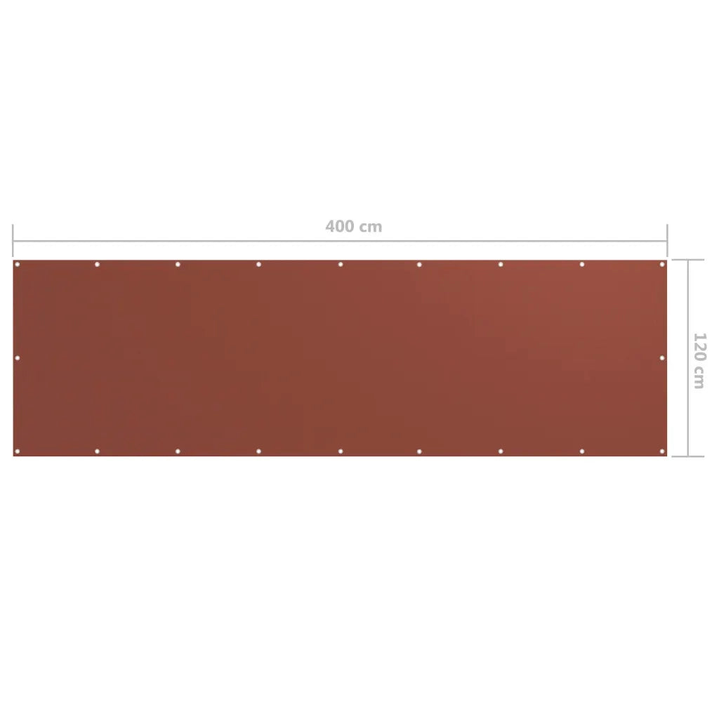 Schermo da balcone | Paravento da Balcone Terracotta 120x400 cm Tessuto Oxford
