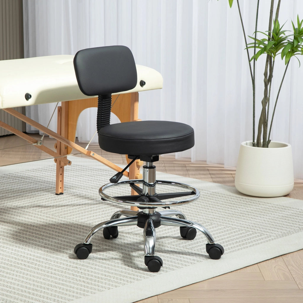 Sedia da Ufficio ¨C Minimal ¨C Nera in Similpelle e Metallo