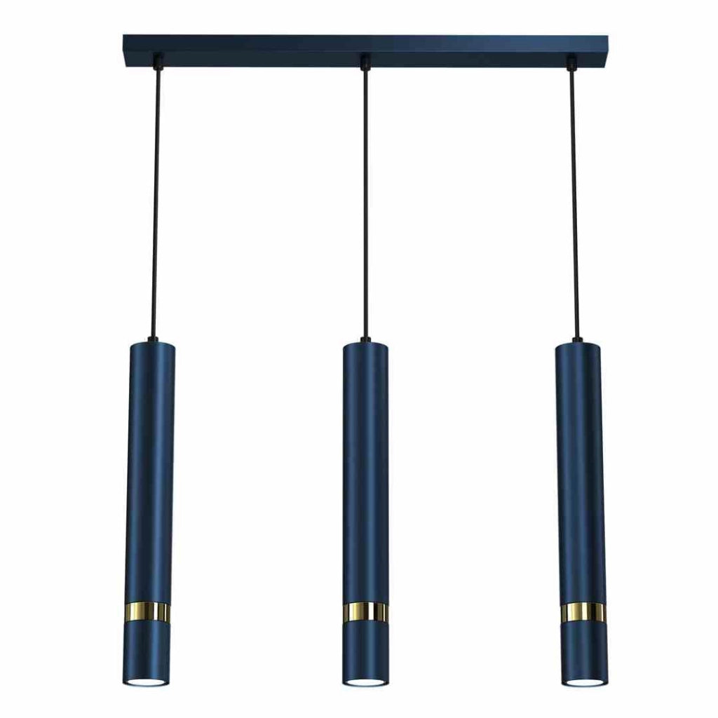 Lampada a sospensione Milagro Joker MLP7726 blu oro