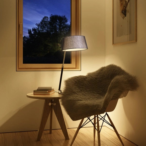 Lampada RITZY da tavolo nero cromo 230V E27 42W