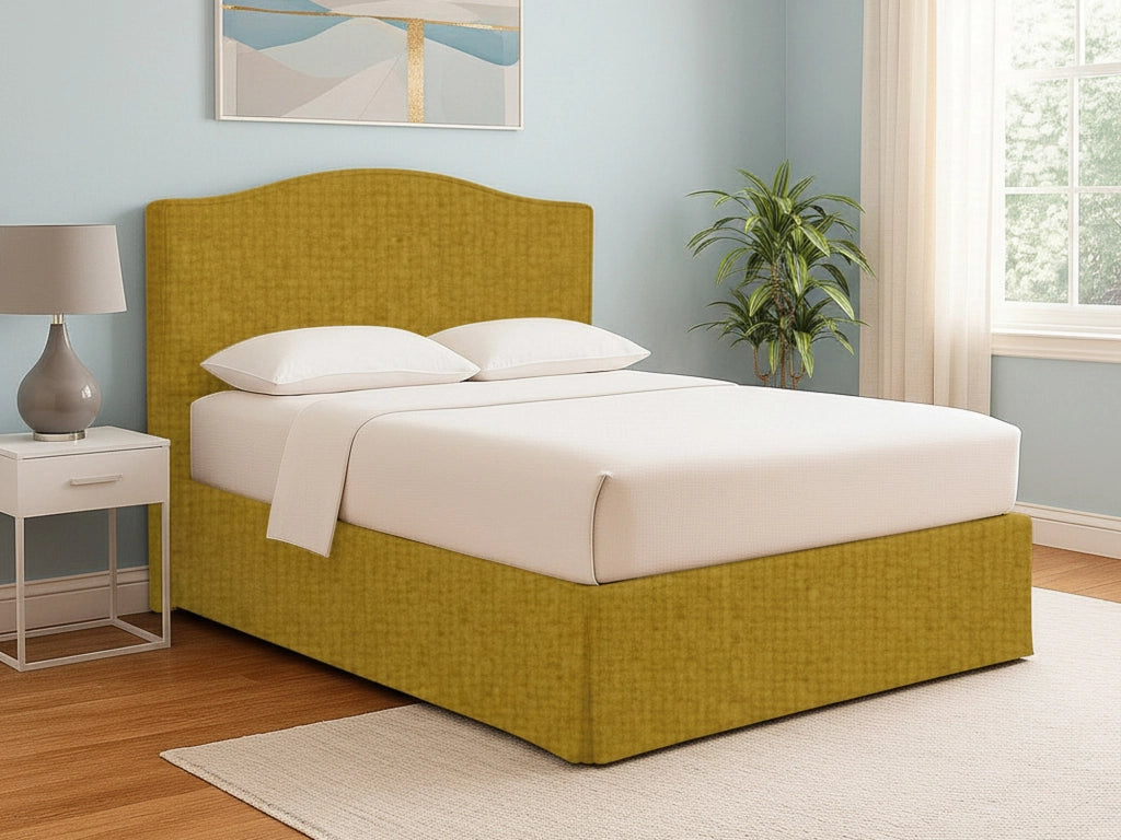 Batley, Letto Singolo Sfoderabile Made in Italy, Giallo Ocra