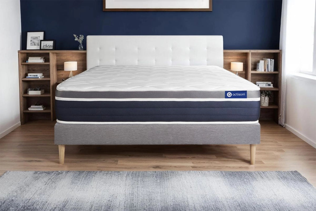 Kit rete e materasso Actiflex confort 135x200cm - Spessore : 26cm - Molle insacchettate e memory foam - Moderatamente rigido